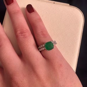 Ring Bomb Party Green Jade Ring Duo RBP3881